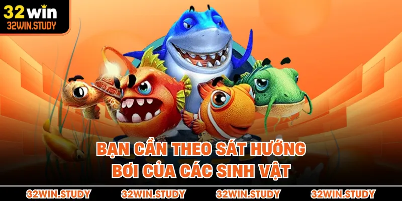 Bạn cần theo sát hướng bơi của các sinh vật